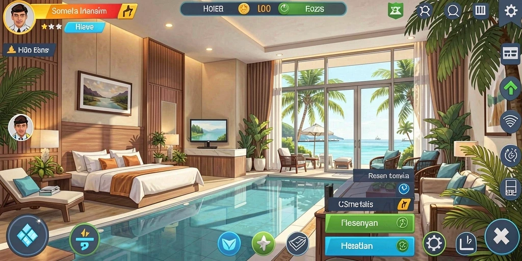 Screenshot menampilkan antarmuka permainan yang menarik.