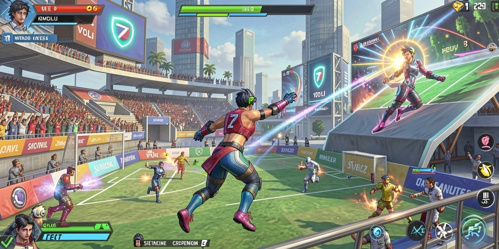 Tampilan utama game JKT8 yang penuh warna.