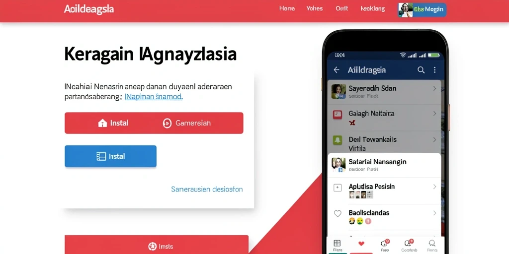 Tampilan utama yang menarik dan mudah dinavigasi.