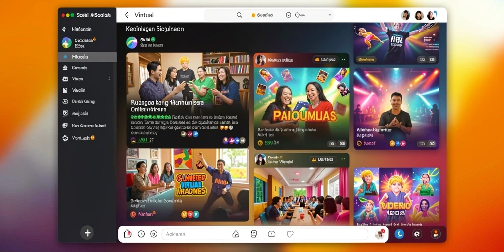 Screenshot menunjukkan antarmuka utama aplikasi yang menarik.